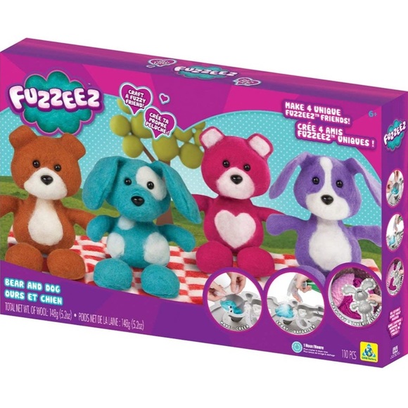 Fuzzeez - 4 pack of Bear, Dog/Bunny + Cat - Easy to Make - Picture 3 of 17